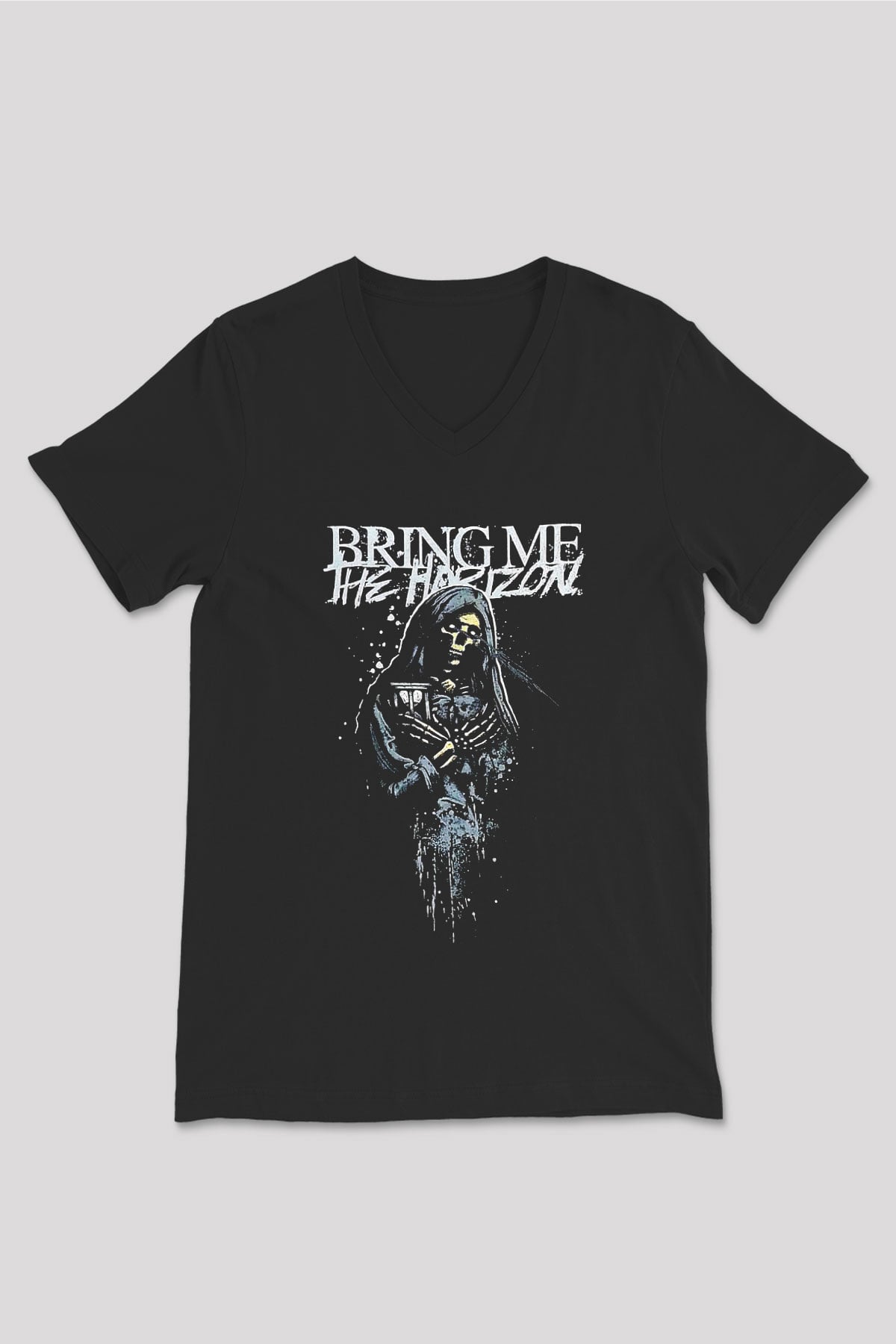 Bring Me the Horizon Siyah Unisex V Yaka Tişört T-Shirt