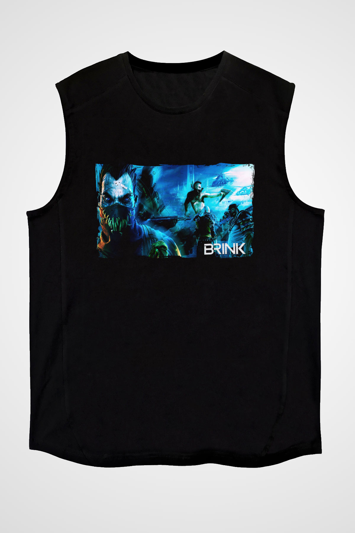 Brink Siyah Unisex Kolsuz Tişört
