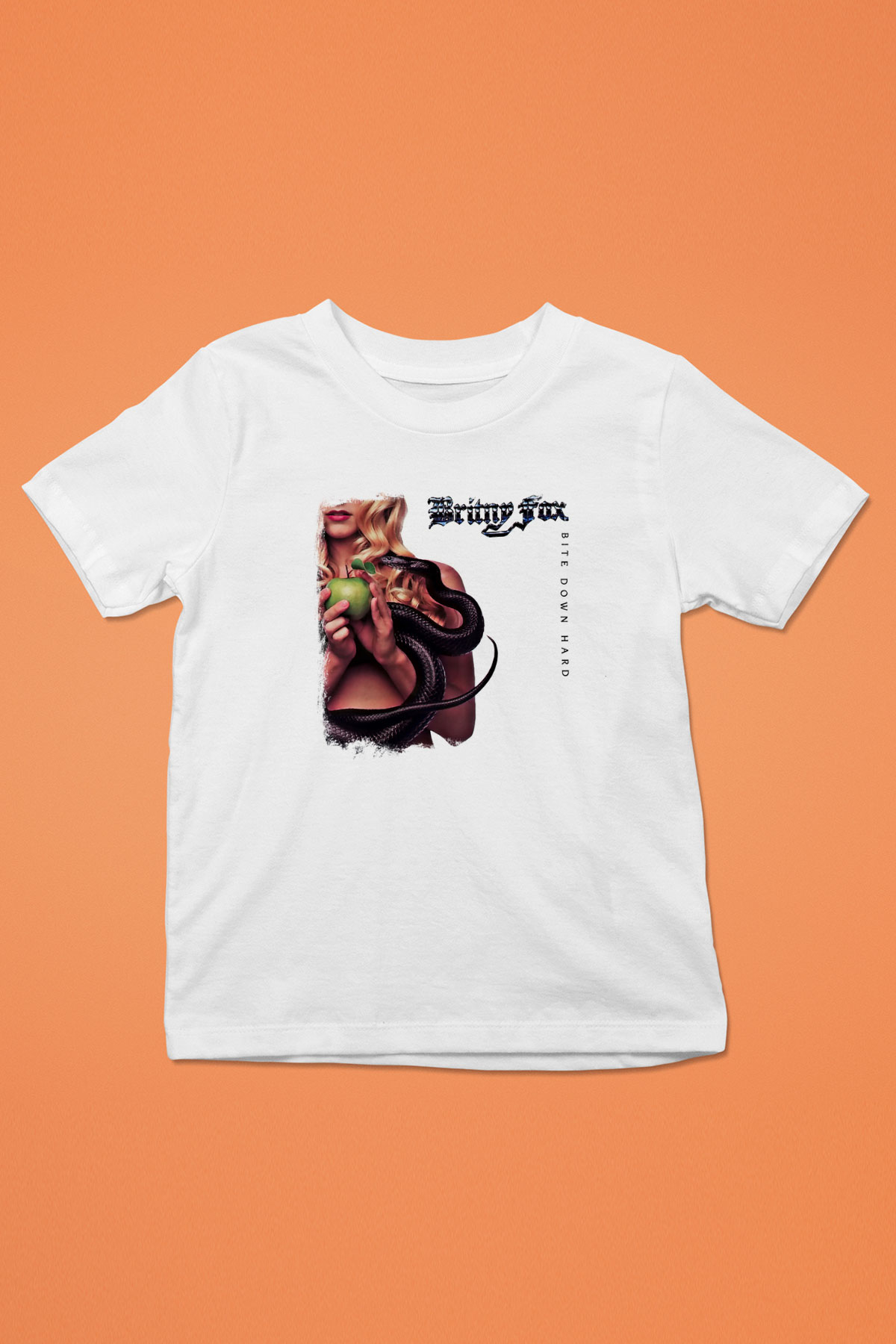 Britny Fox Baskılı Unisex Beyaz Çocuk Tişört