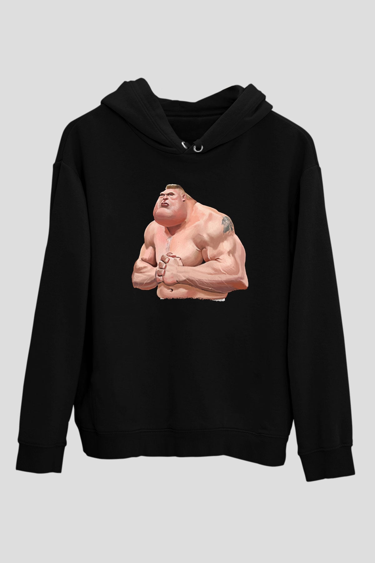 Brock Lesnar Baskılı Unisex Siyah Hoodie