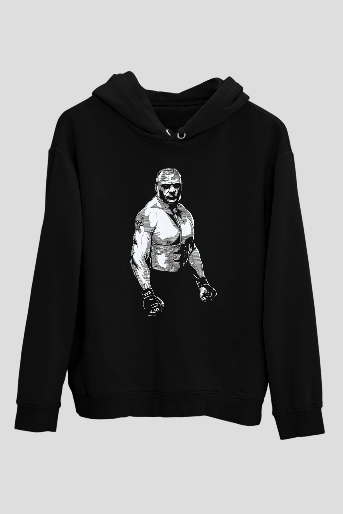 Brock Lesnar Baskılı Unisex Siyah Hoodie