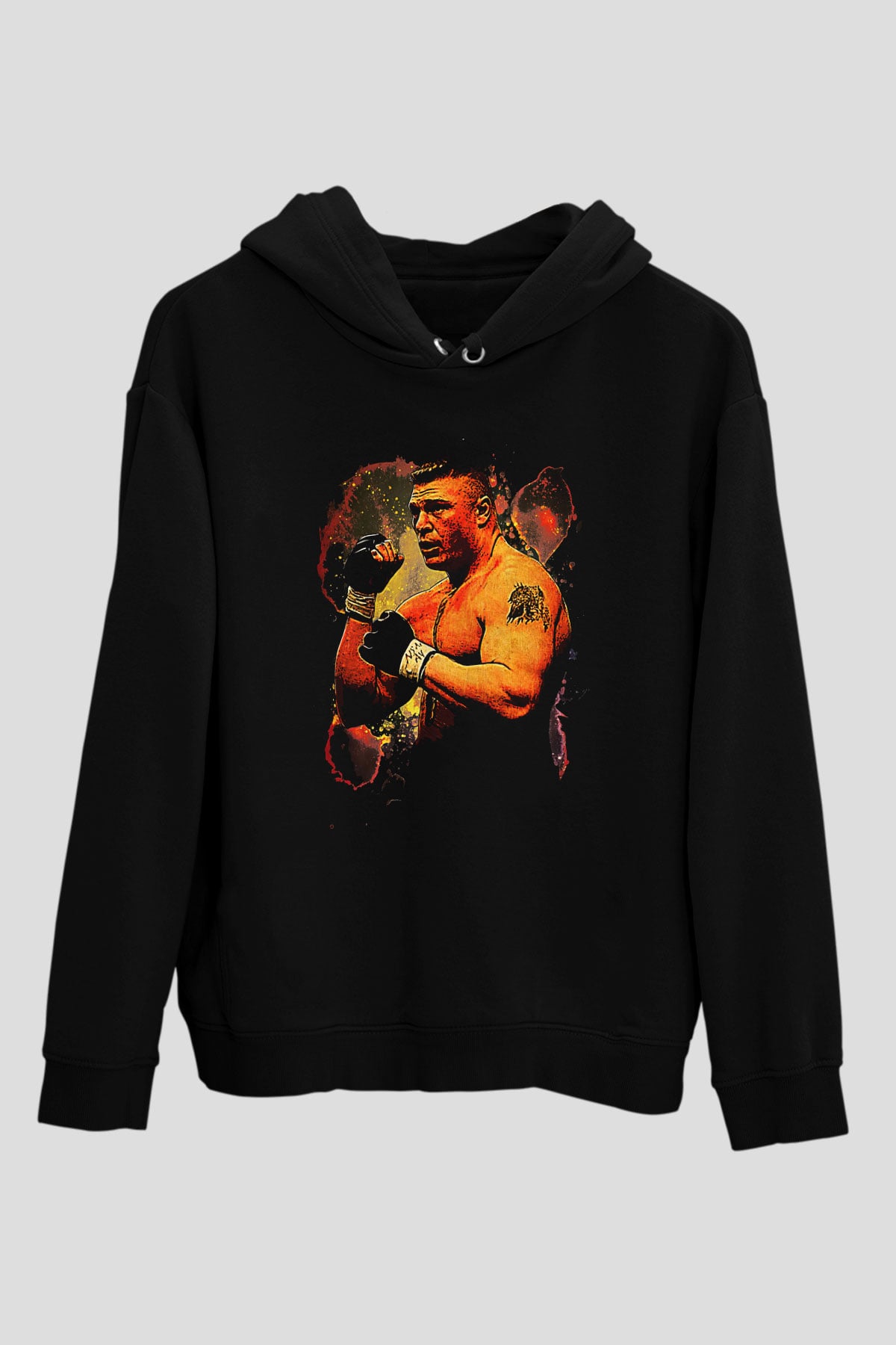 Brock Lesnar Baskılı Unisex Siyah Hoodie