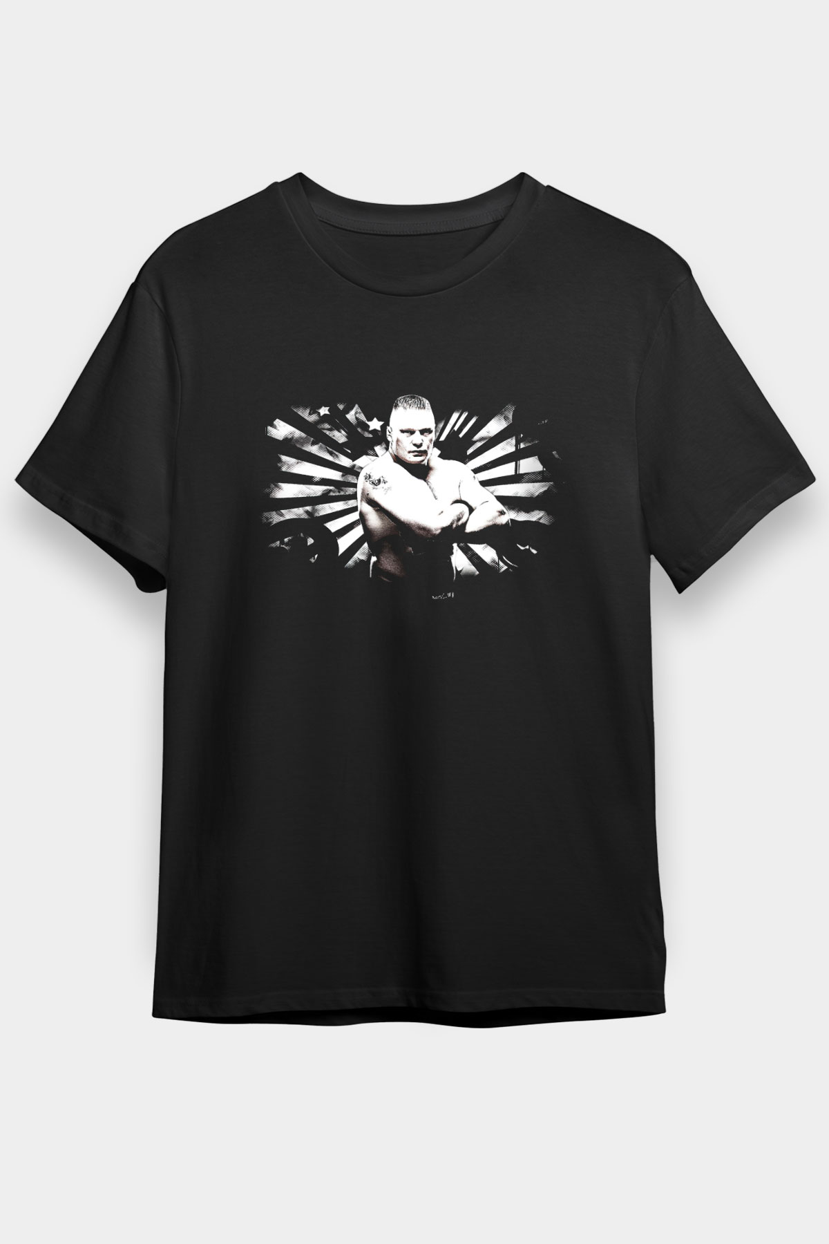 Brock Lesnar Baskılı Unisex Siyah Tişört - Tshirt