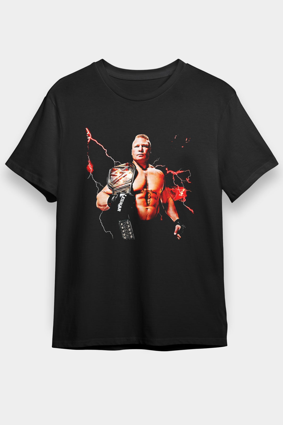 Brock Lesnar Baskılı Unisex Siyah Tişört - Tshirt