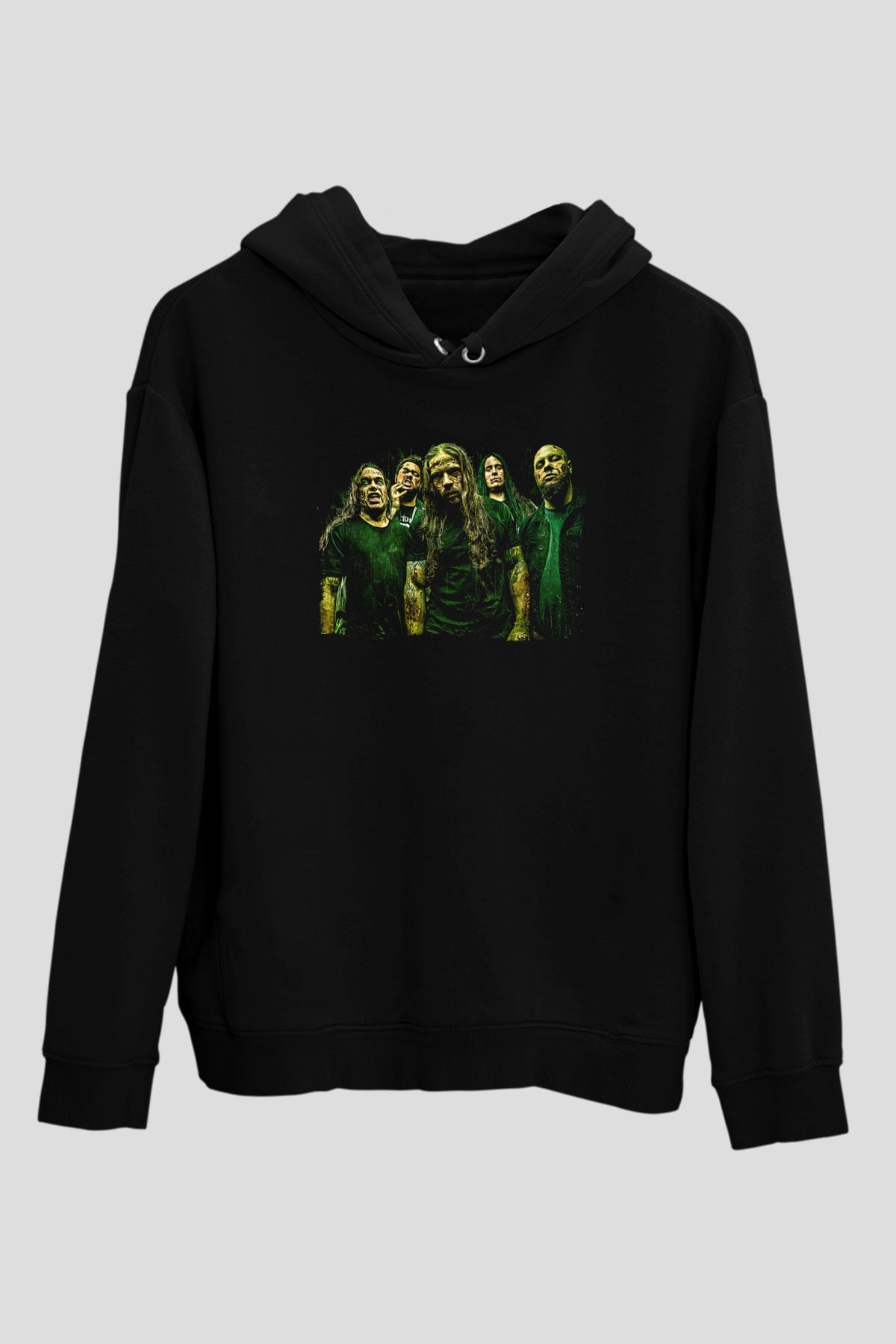 Broken Hope Baskılı Unisex Siyah Kapüşonlu Sweatshirt
