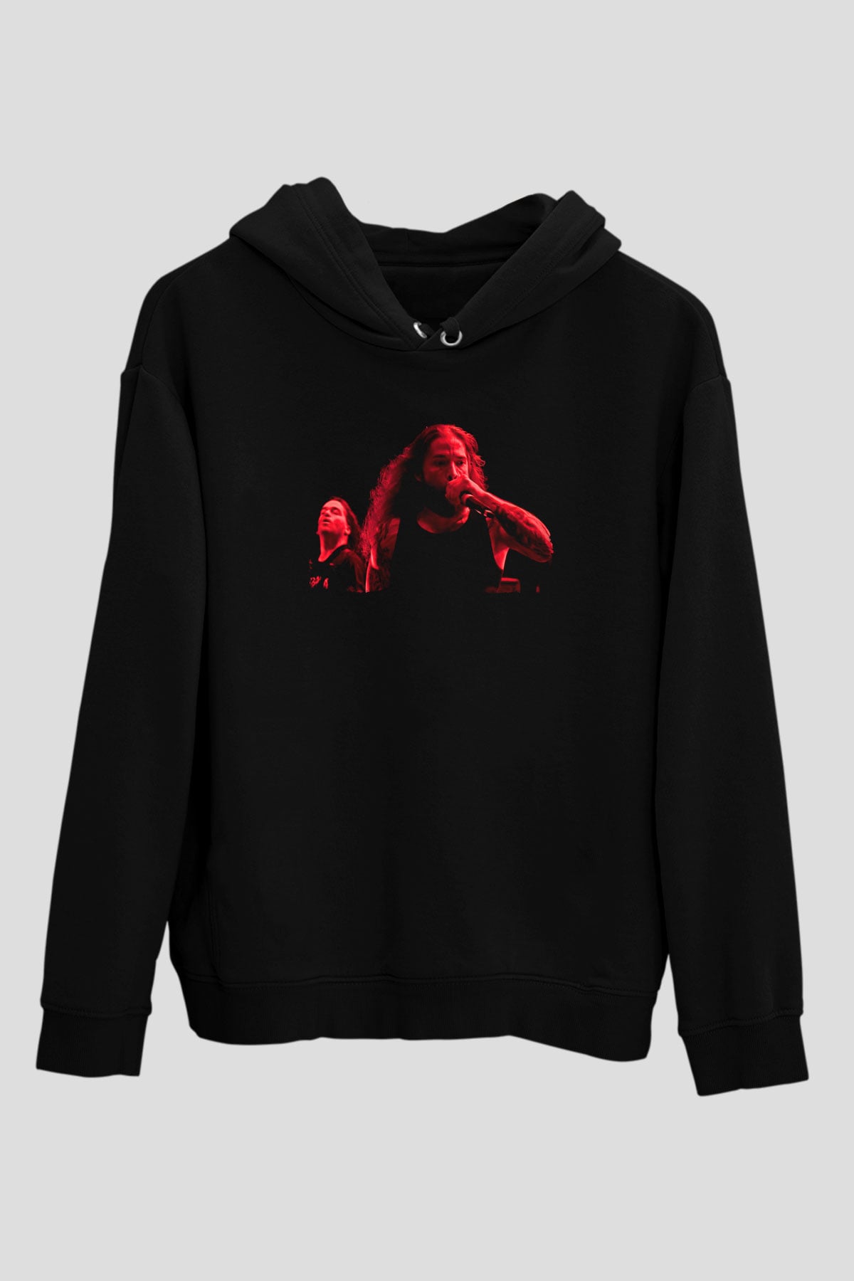 Broken Hope Baskılı Unisex Siyah Kapüşonlu Sweatshirt