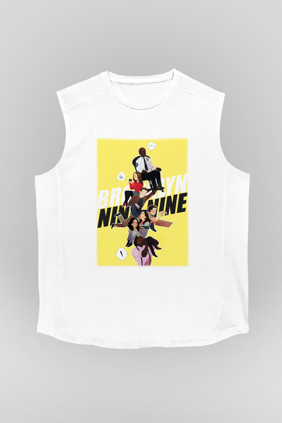 Brooklyn Nine-Nine Beyaz Unisex Kolsuz Tişört