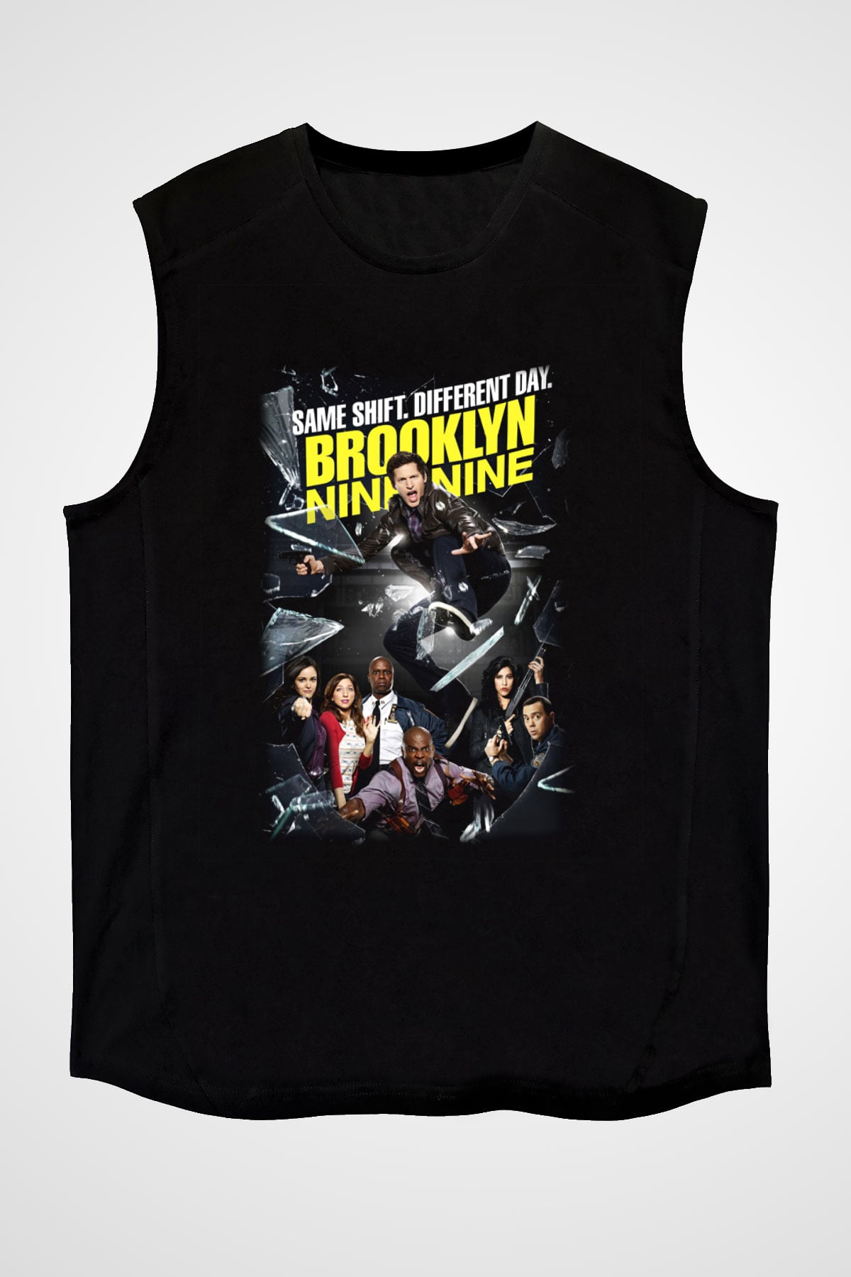 Brooklyn Nine-Nine Siyah Unisex Kolsuz Tişört