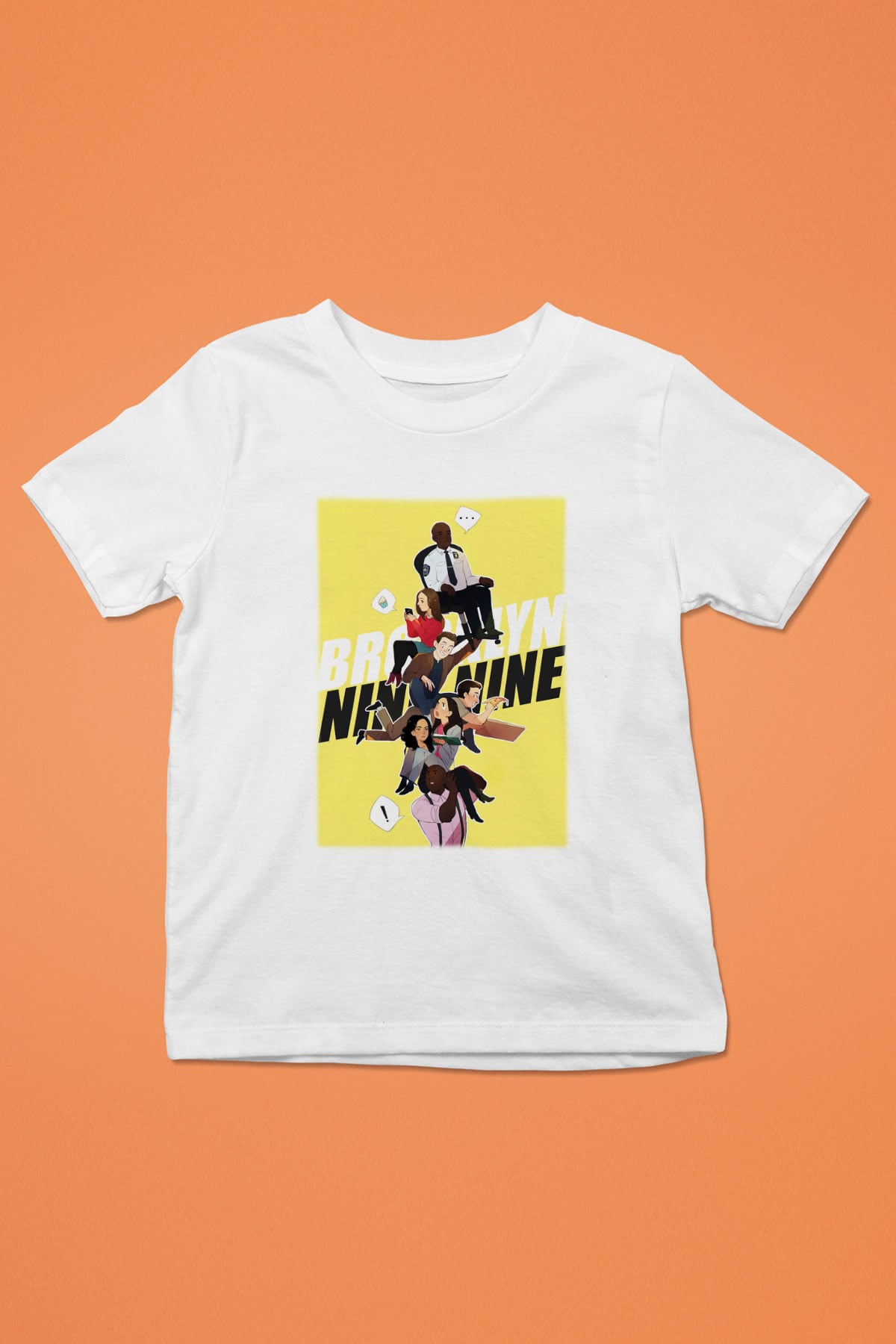 Brooklyn NineNine Baskılı Beyaz Unisex Çocuk Tişört