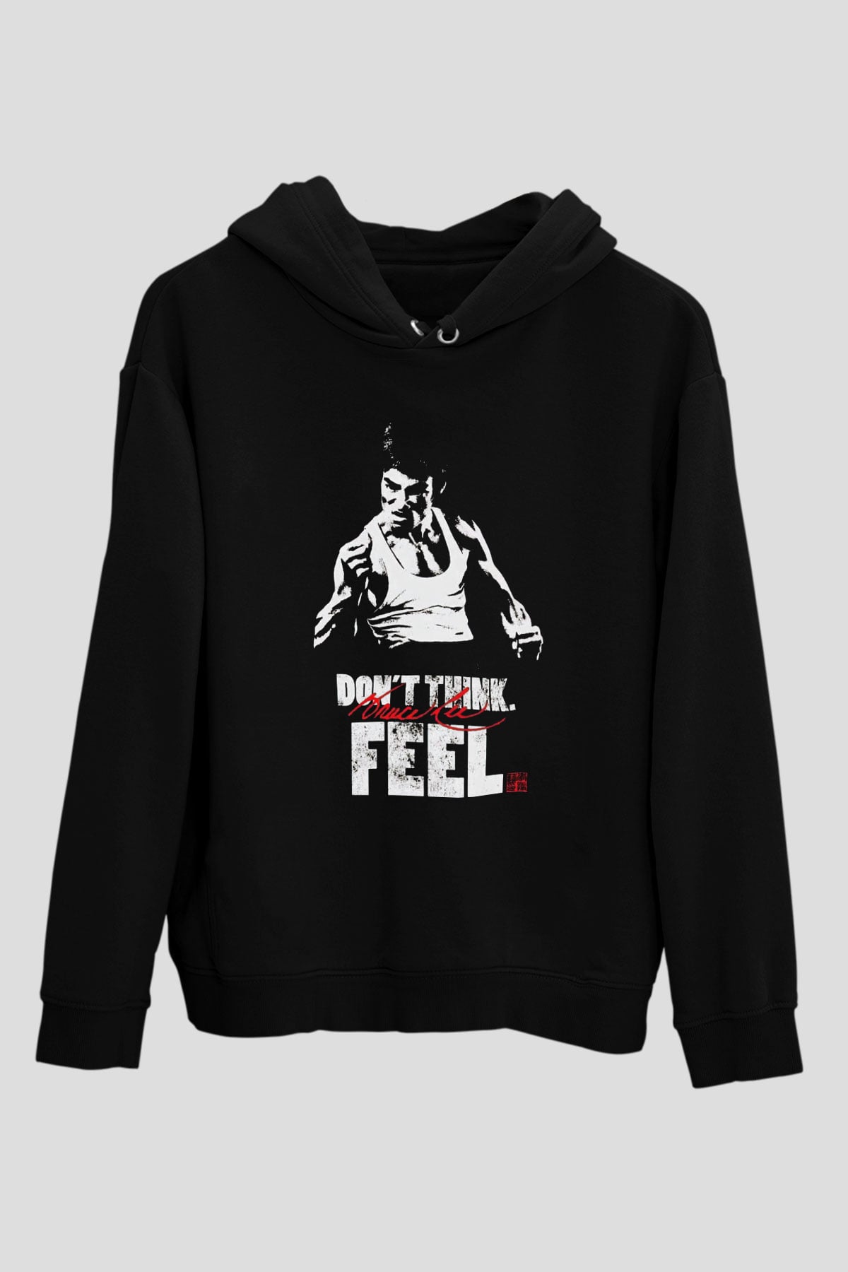Bruce Lee Siyah Unisex Hoodie