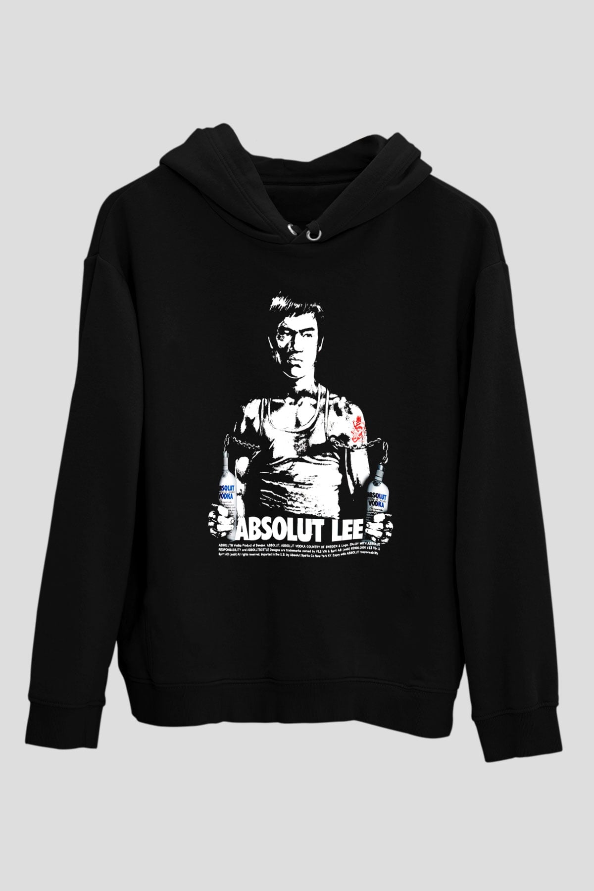 Bruce Lee Siyah Unisex Hoodie