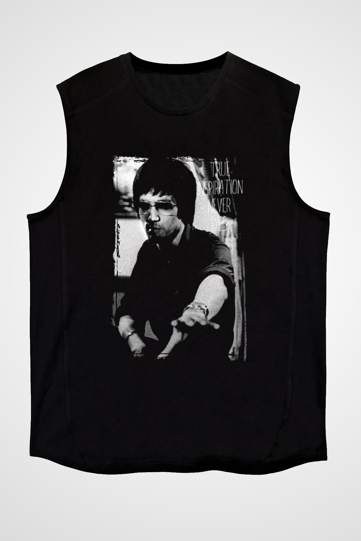 Bruce Lee Siyah Unisex Kolsuz Tişört