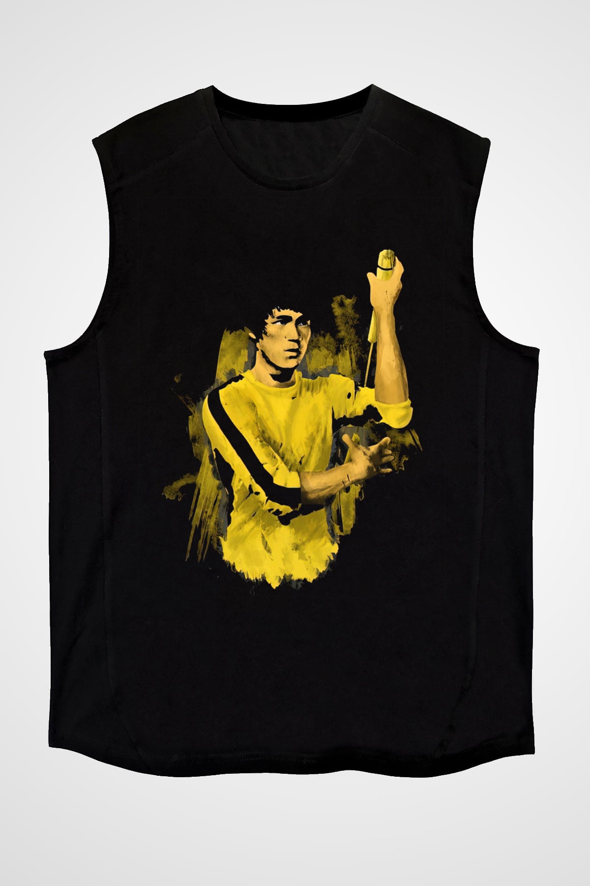 Bruce Lee Siyah Unisex Kolsuz Tişört
