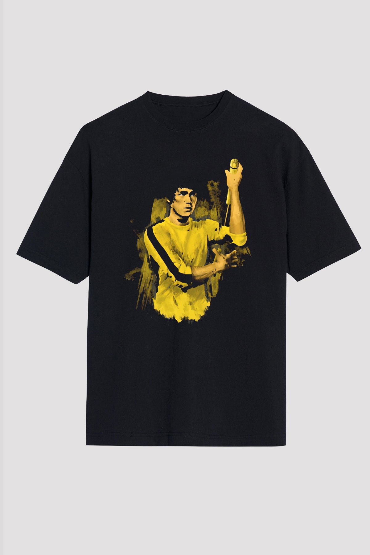 Bruce Lee Siyah Unisex Oversize Tişört T-Shirt