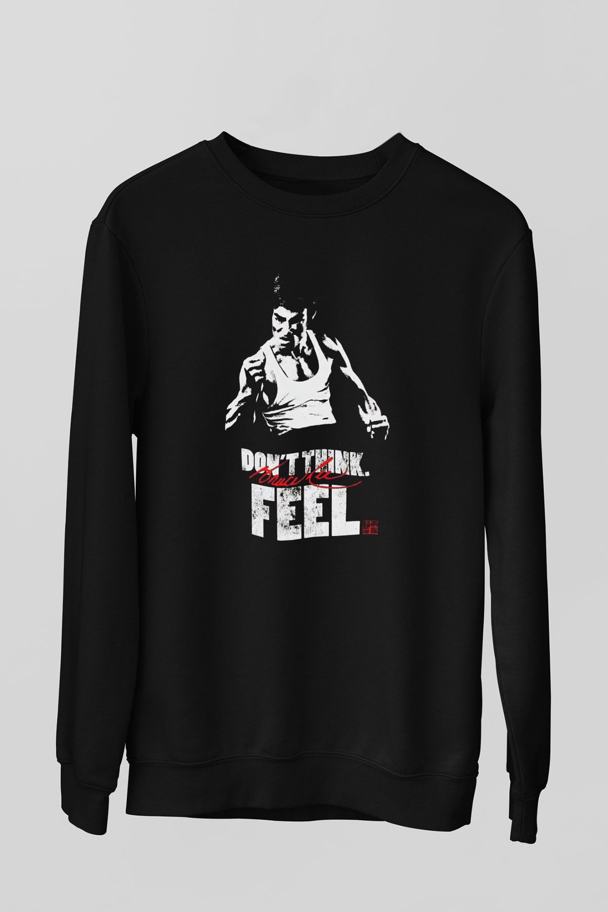 Bruce Lee Siyah Unisex Sweatshirt