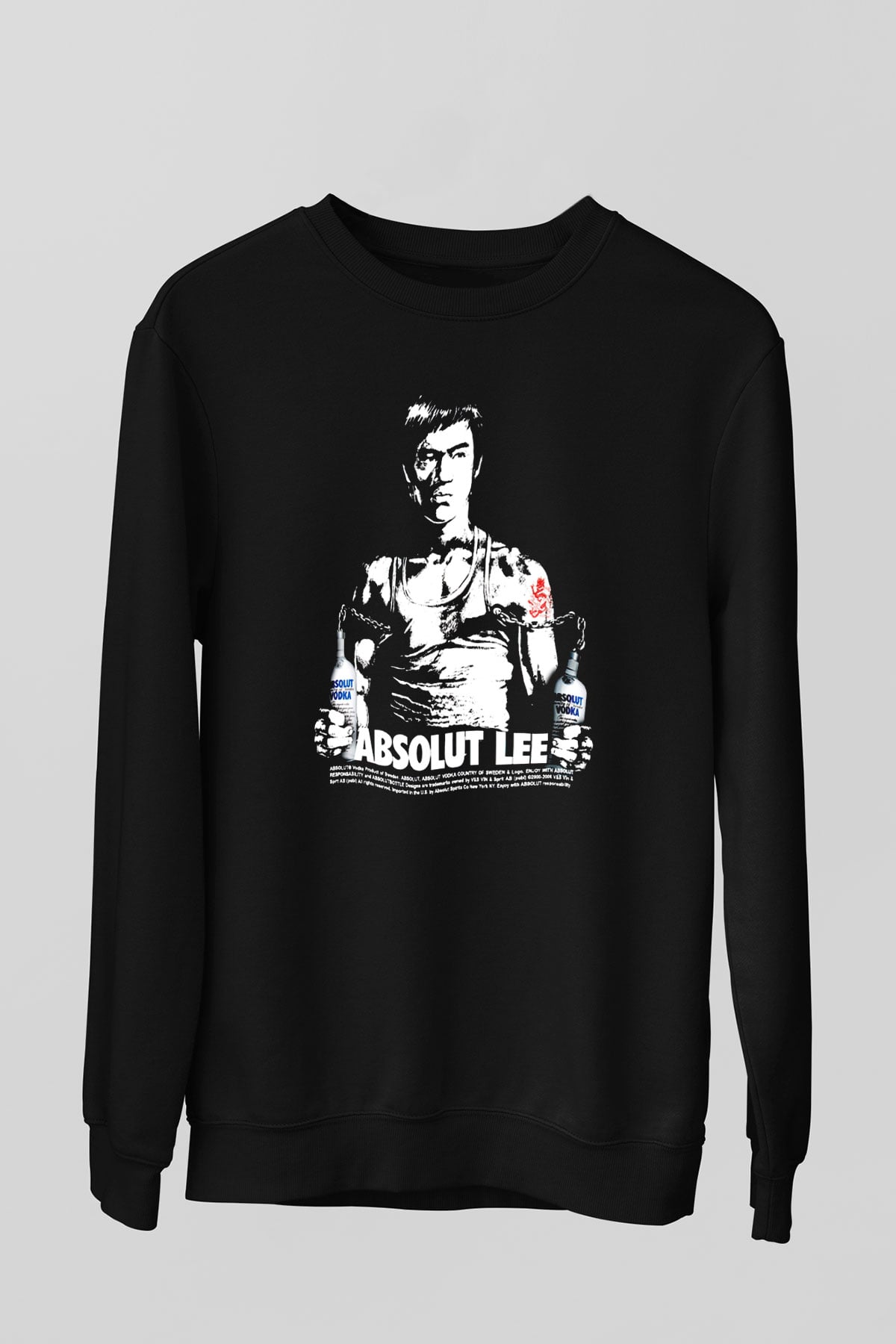 Bruce Lee Siyah Unisex Sweatshirt