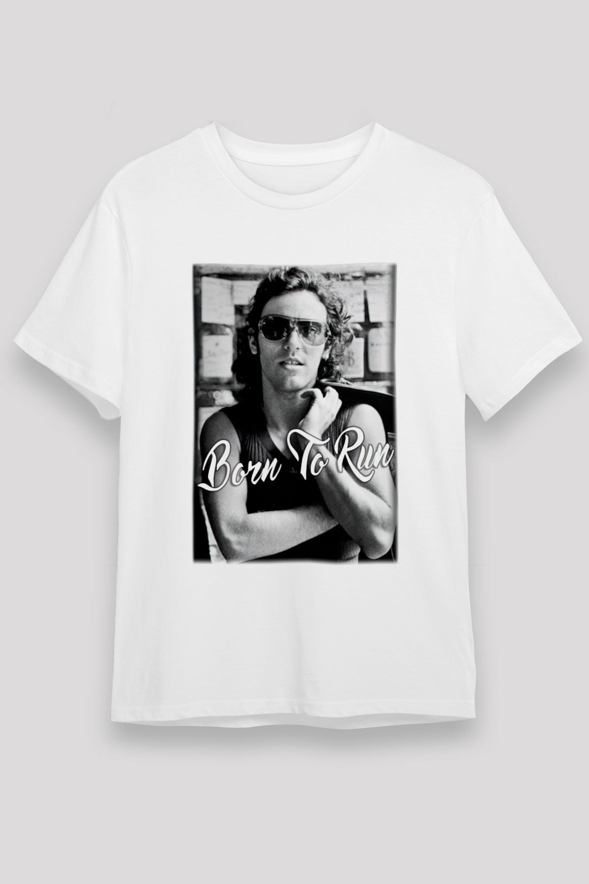 Bruce Springsteen Beyaz Unisex Tişört T-Shirt - TişörtFabrikası