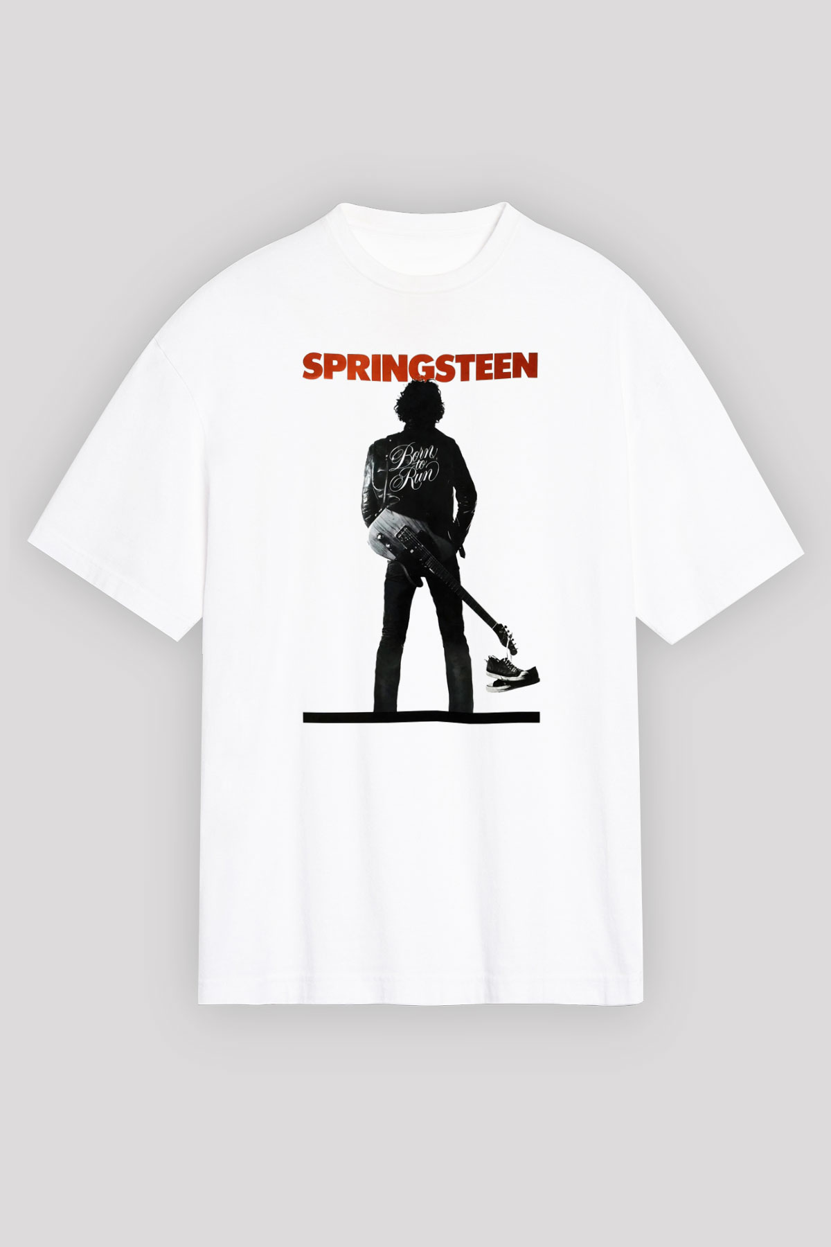 Bruce Springsteen Beyaz Unisex Tişört T-Shirt - TişörtFabrikası