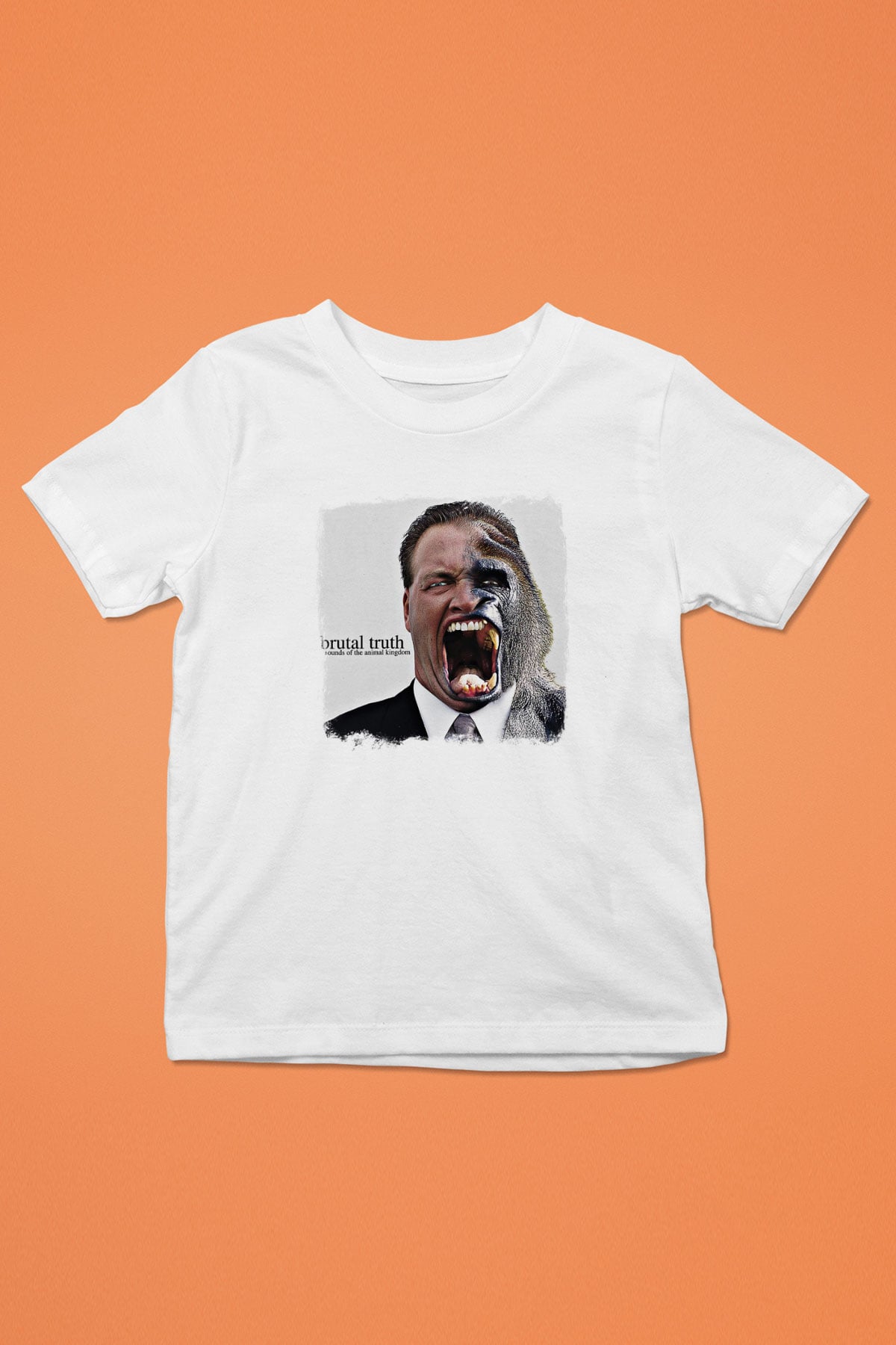 Brutal Truth Baskılı Unisex Beyaz Çocuk Tişört