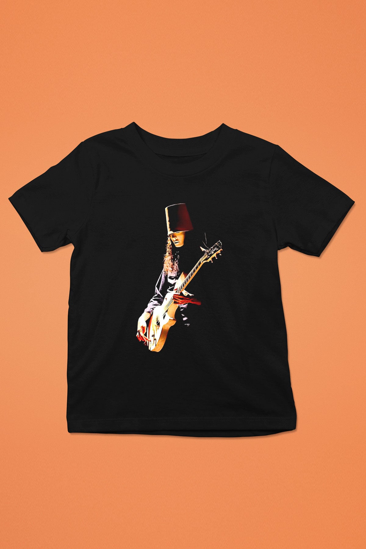 Buckethead Baskılı Unisex Siyah Çocuk Tişört - Tshirt