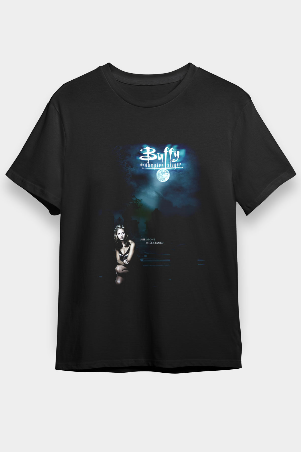 Buffy the Vampire Slayer Siyah Unisex Tişört T-Shirt