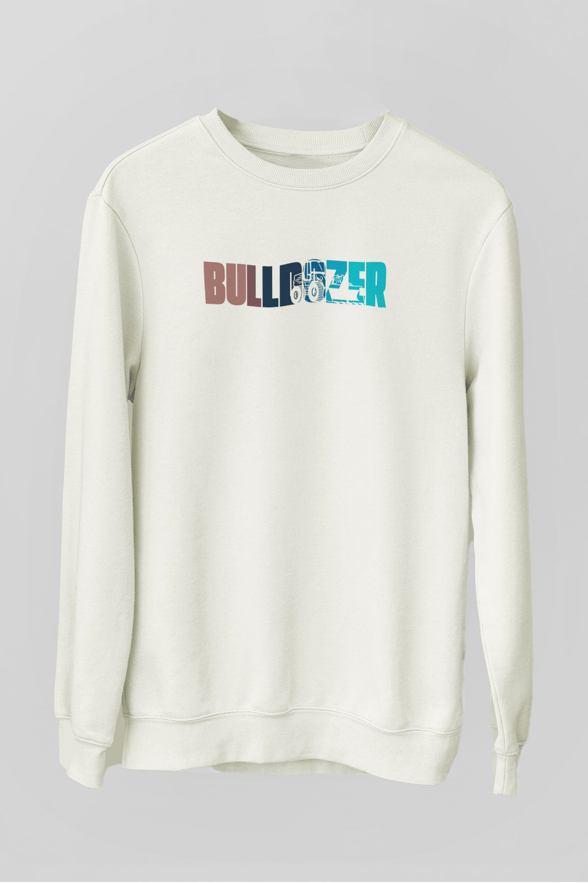 Buldozer operatörü Beyaz Unisex Sweatshirt