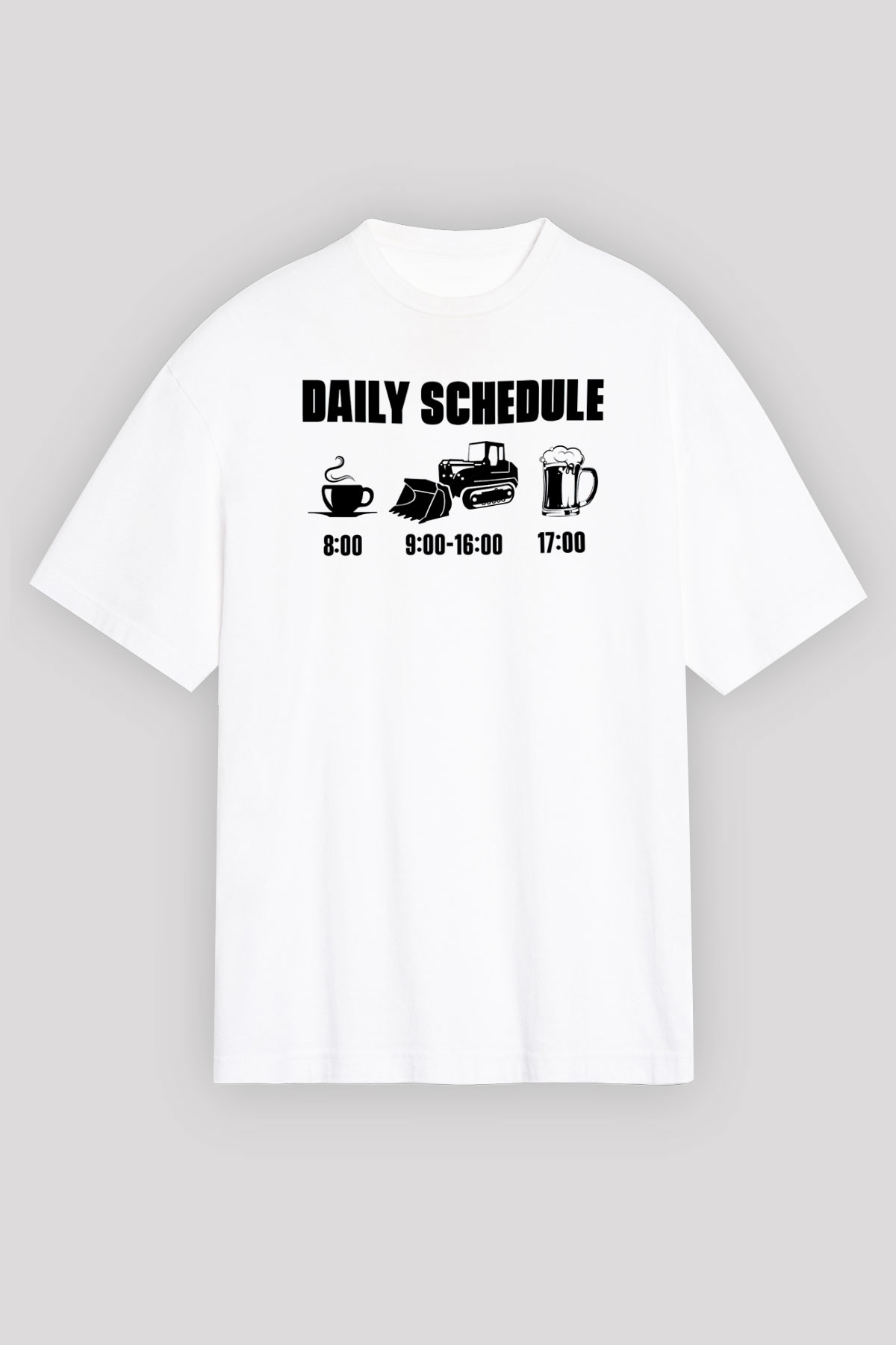 Buldozer operatörü Beyaz Unisex Tişört T-Shirt - TişörtFabrikası