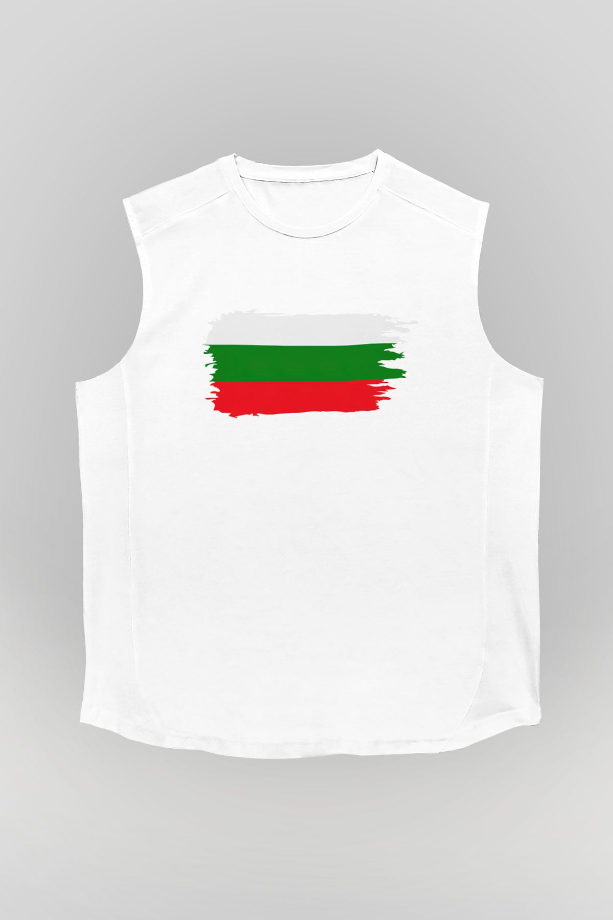 Bulgaristan Beyaz Unisex Kolsuz Tişört
