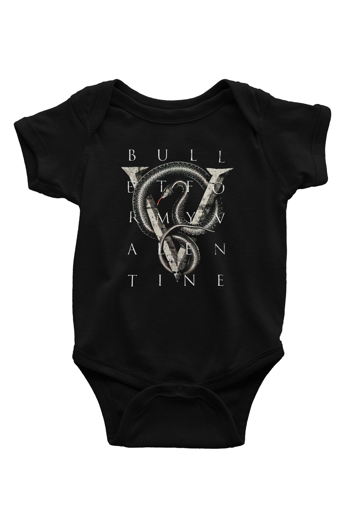 Bullet for My Valentine Baskılı Siyah Bebek Body - Zıbın