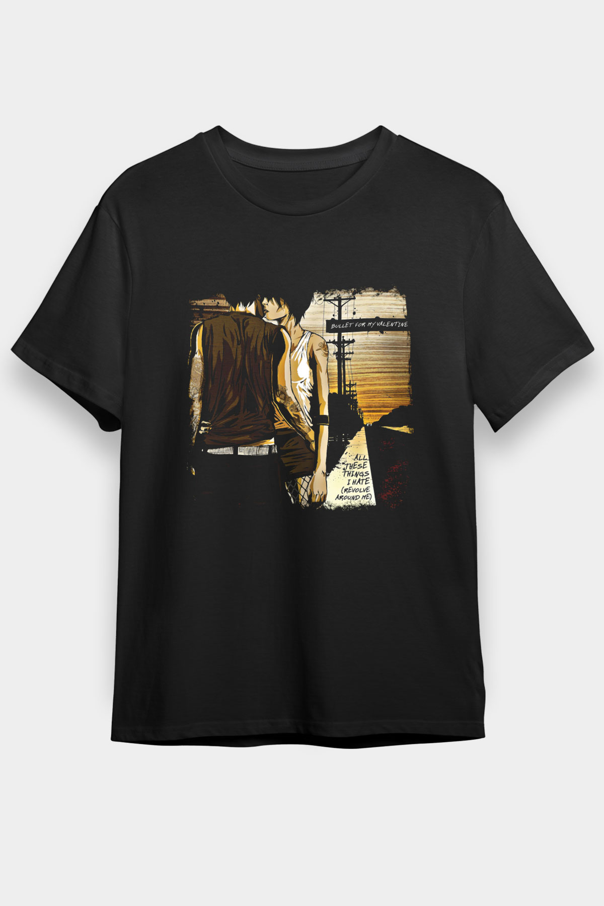 Bullet for My Valentine Baskılı Unisex Siyah Tişört