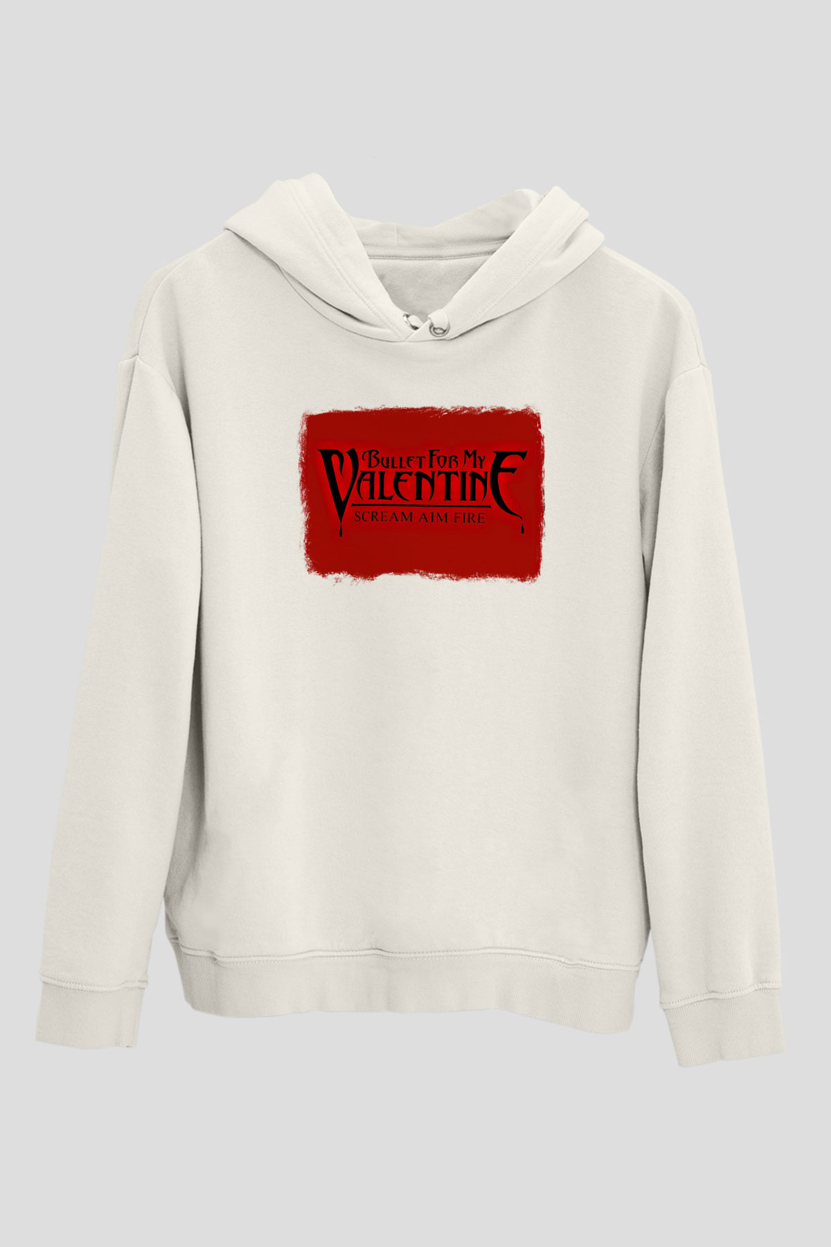 Bullet for My Valentine Baskılı Unisex Beyaz Hoodie