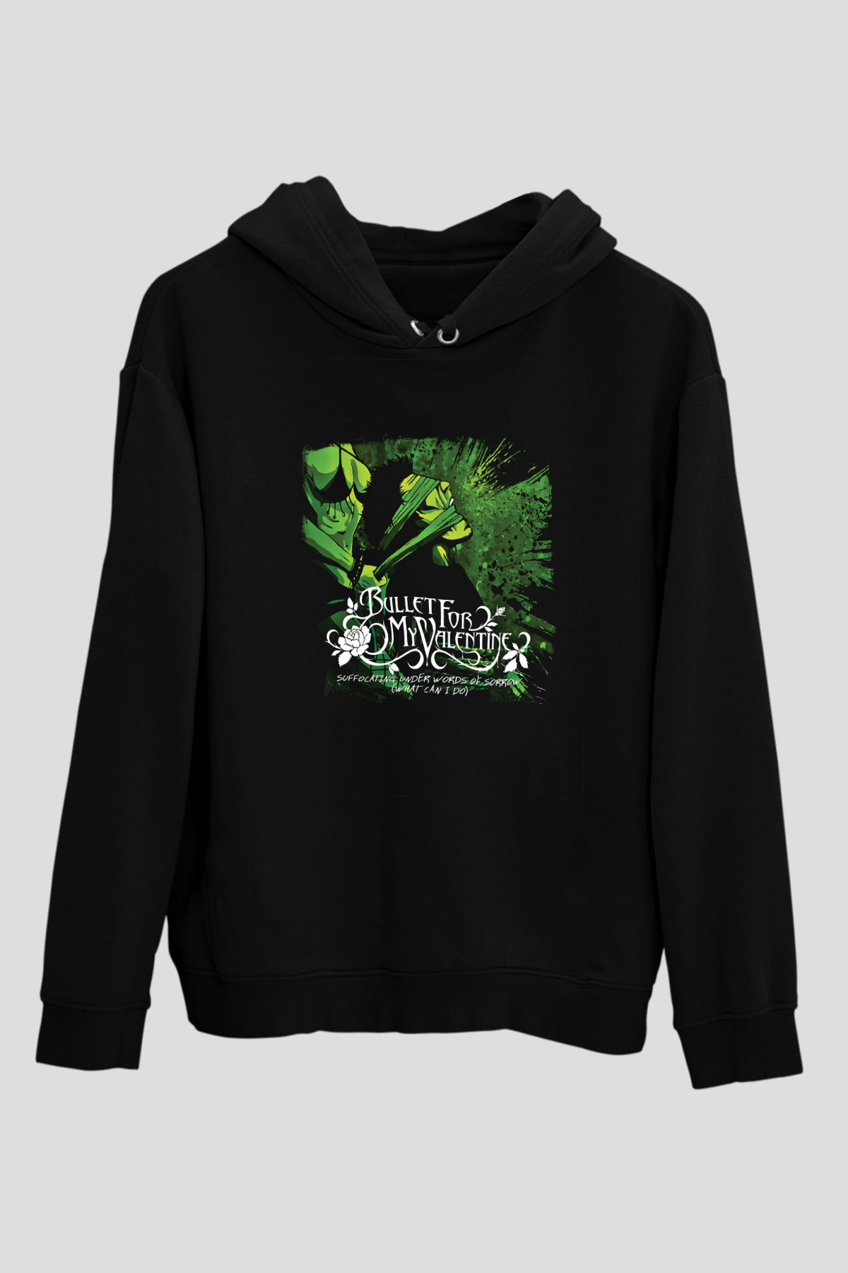 Bullet for My Valentine Baskılı Unisex Siyah Hoodie