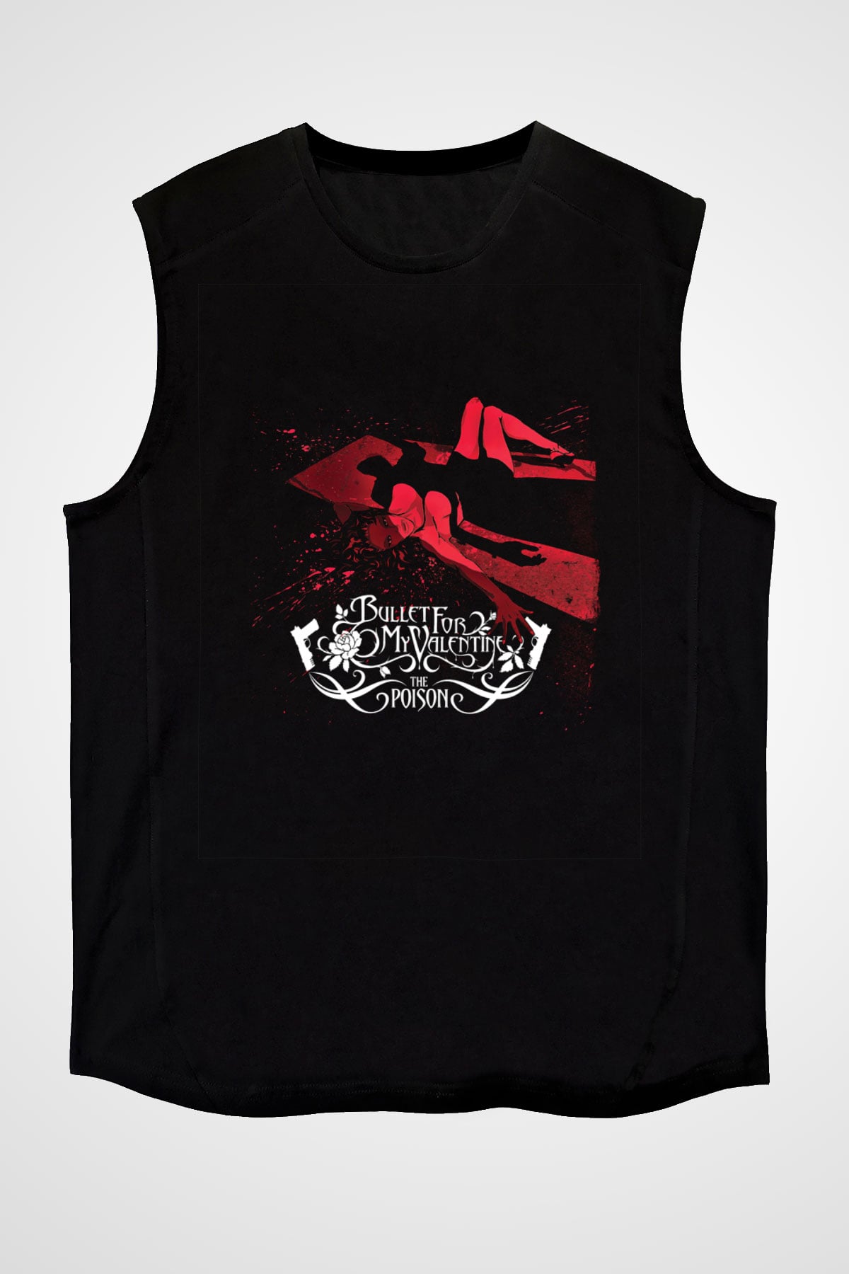 Bullet for My Valentine Baskılı Unisex Siyah Kolsuz Tişört