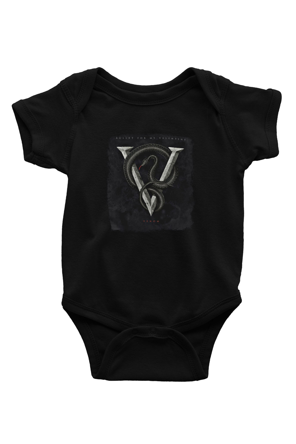 Bullet for My Valentine Baskılı Unisex Siyah Bebek Body - Zıbın