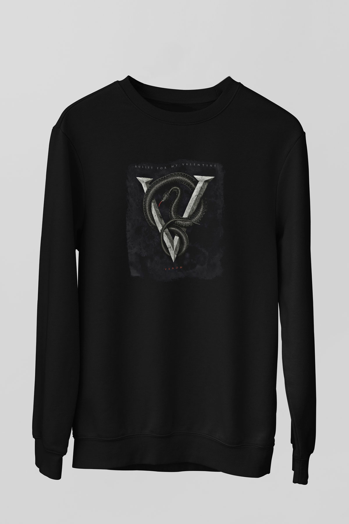 Bullet for My Valentine Baskılı Unisex Siyah Sweatshirt