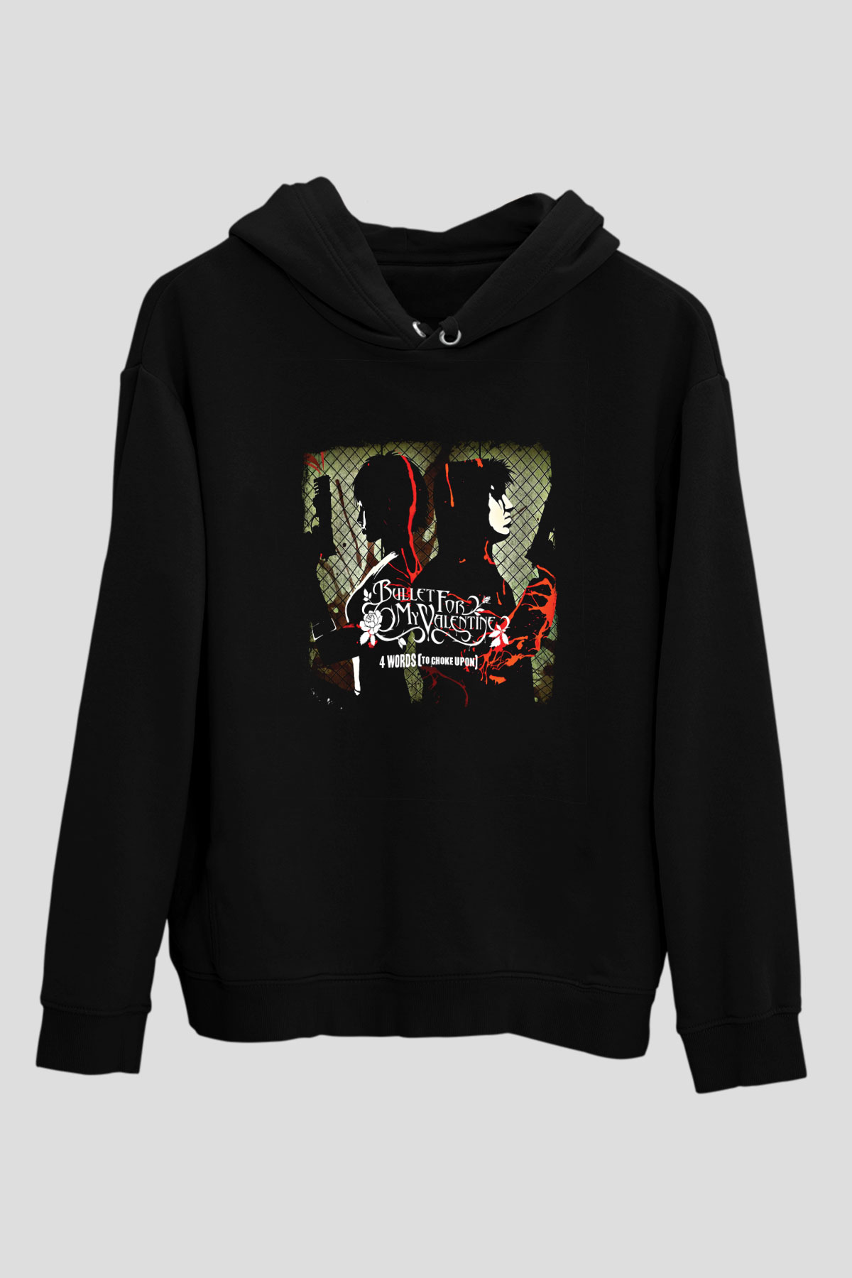 Bullet for My Valentine Baskılı Unisex Siyah Hoodie