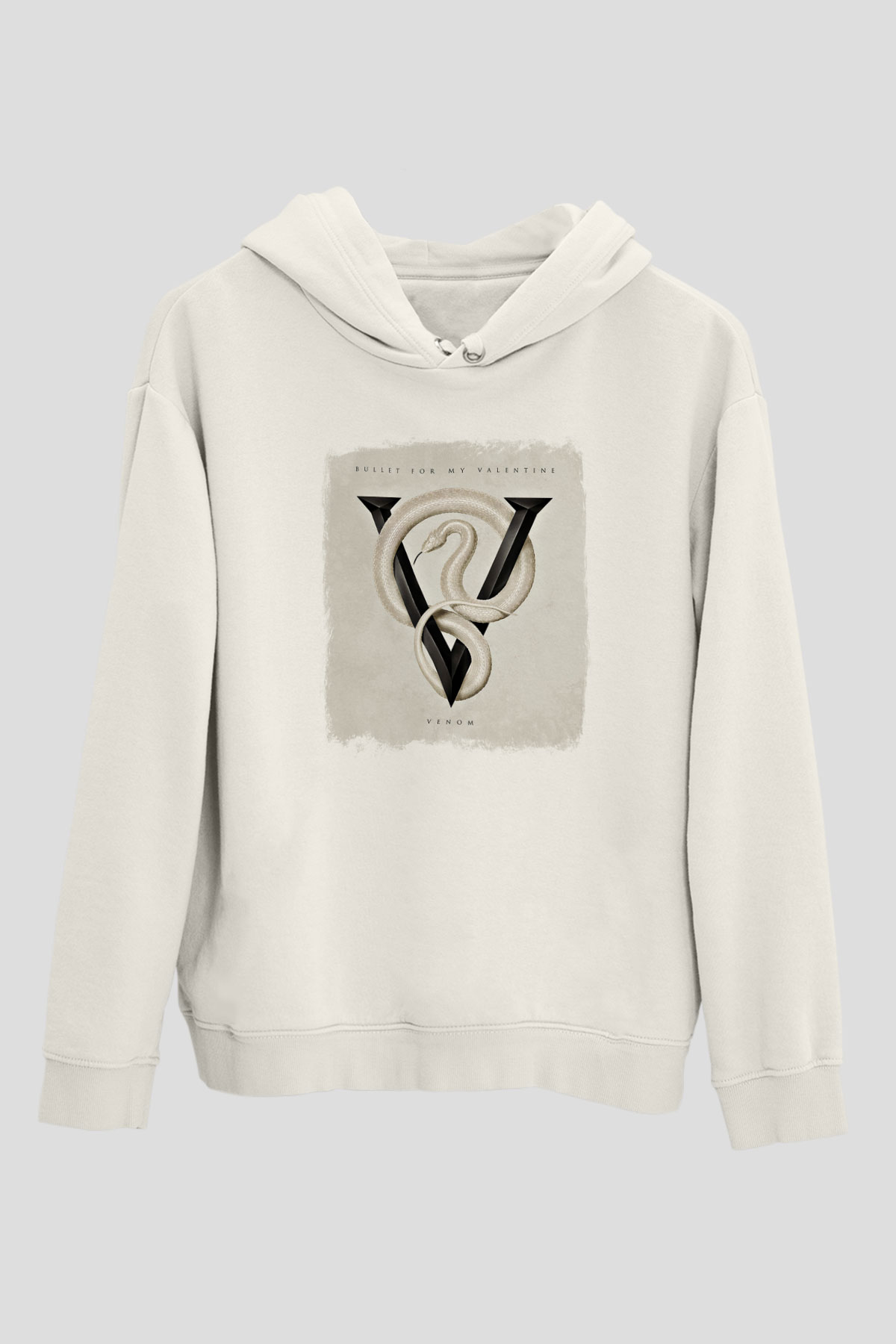 Bullet for My Valentine Baskılı Unisex Beyaz Hoodie