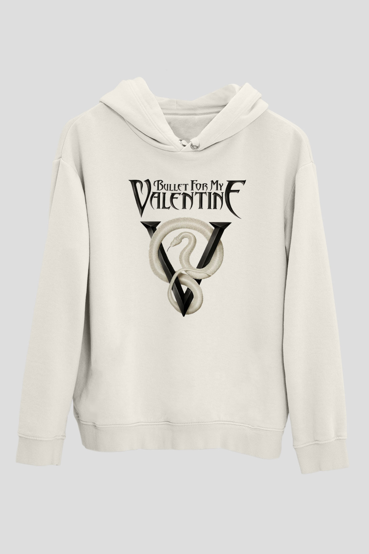 Bullet for My Valentine Beyaz Unisex Kapşonlu Sweatshirt
