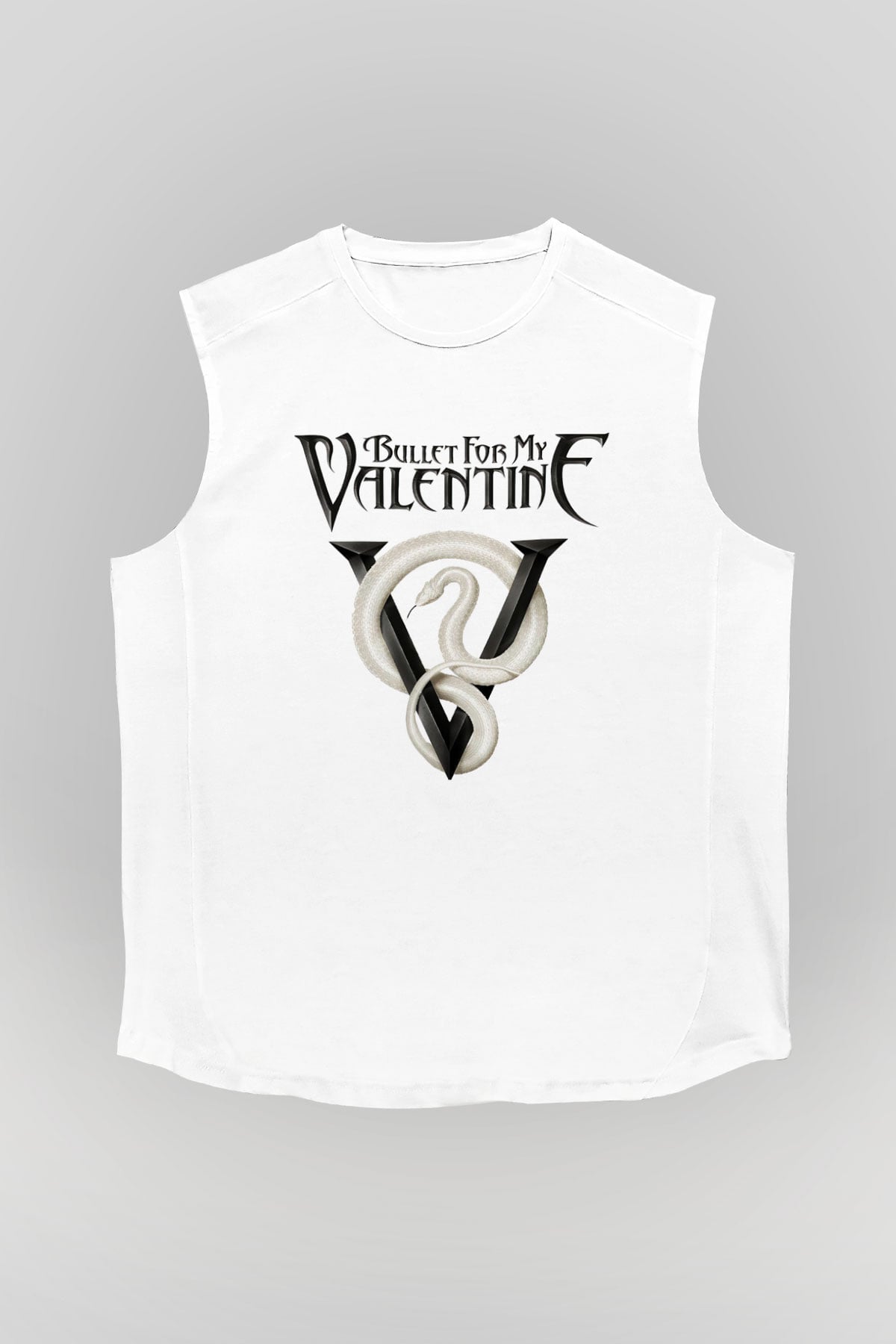 Bullet for My Valentine Beyaz Unisex Kolsuz Tişört