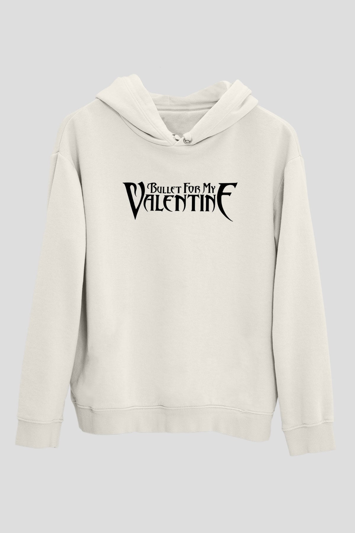 Bullet for My Valentine Beyaz Unisex Kapşonlu Sweatshirt