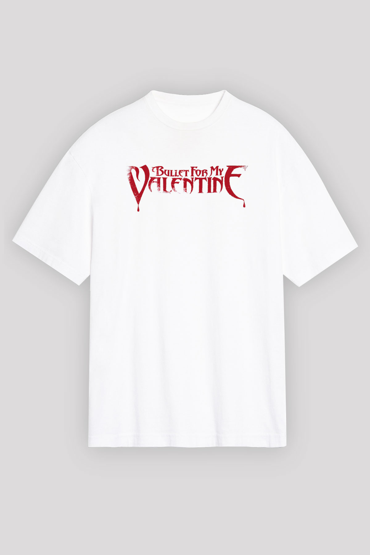 Bullet for My Valentine Beyaz Unisex Oversize Tişört T-Shirt