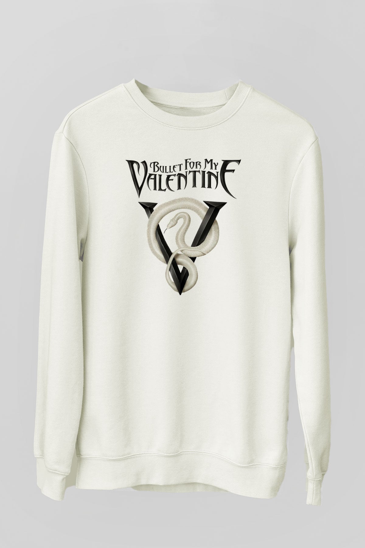 Bullet for My Valentine Beyaz Unisex Sweatshirt