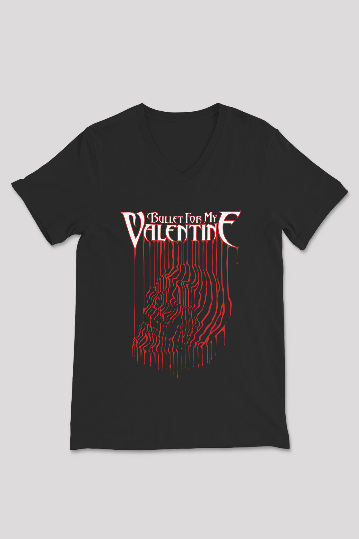 Bullet for My Valentine Siyah Unisex V Yaka Tişört T-Shirt