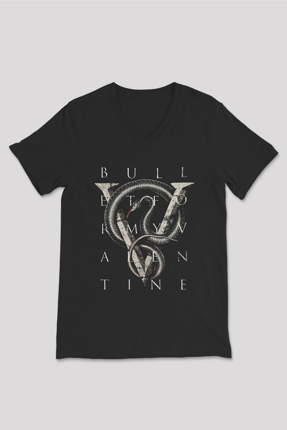 Bullet for My Valentine Siyah Unisex V Yaka Tişört T-Shirt