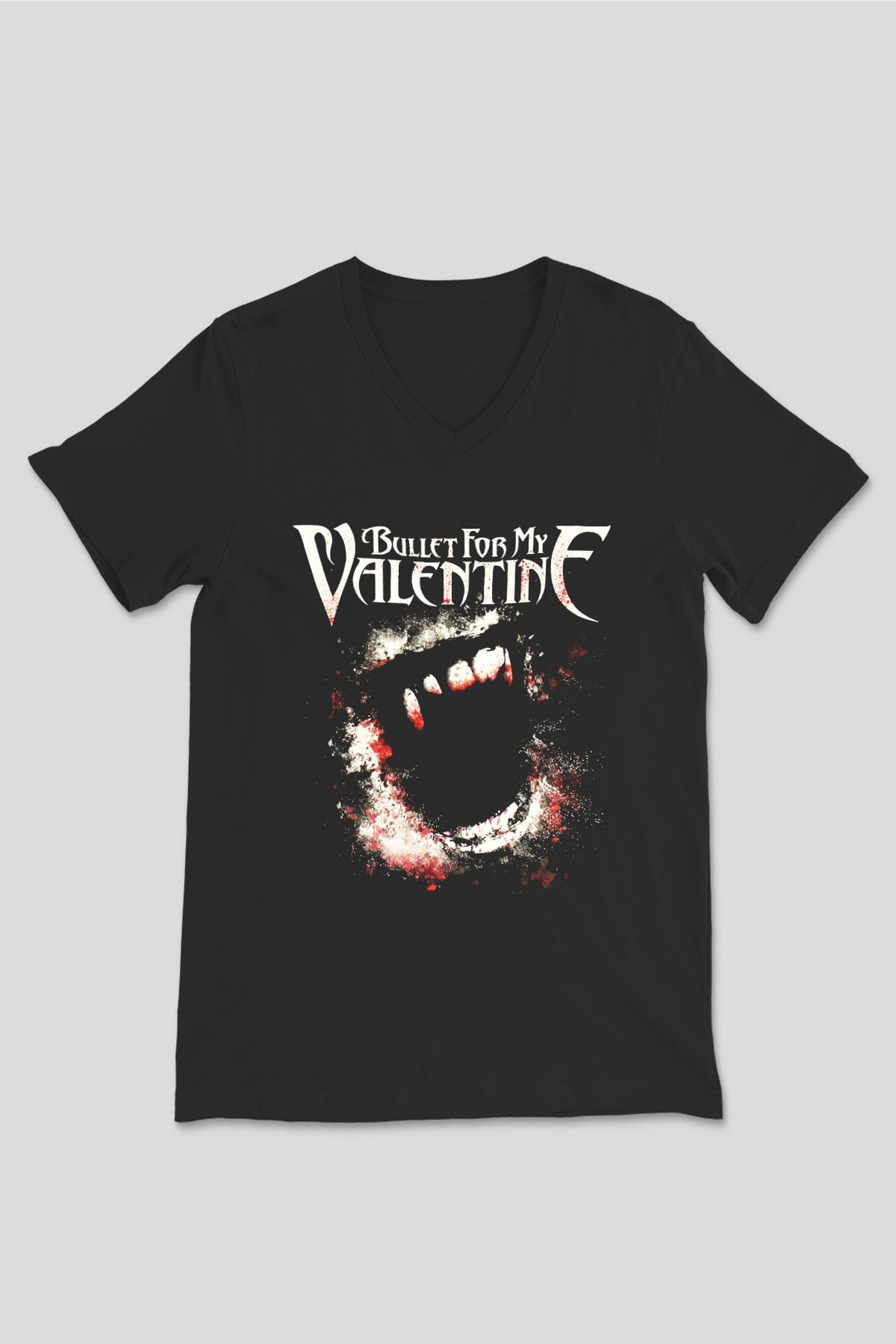 Bullet for My Valentine Siyah Unisex V Yaka Tişört T-Shirt