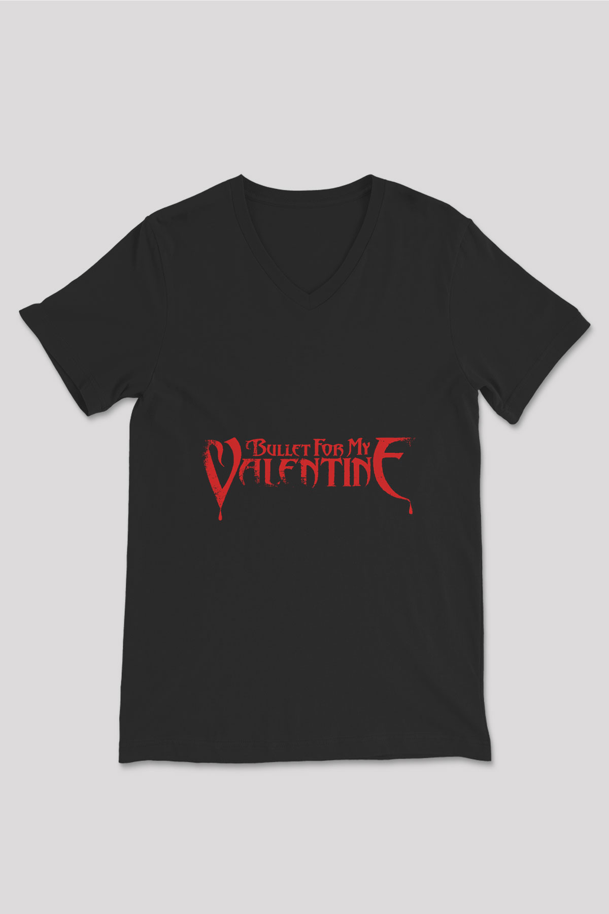 Bullet for My Valentine Siyah Unisex V Yaka Tişört T-Shirt