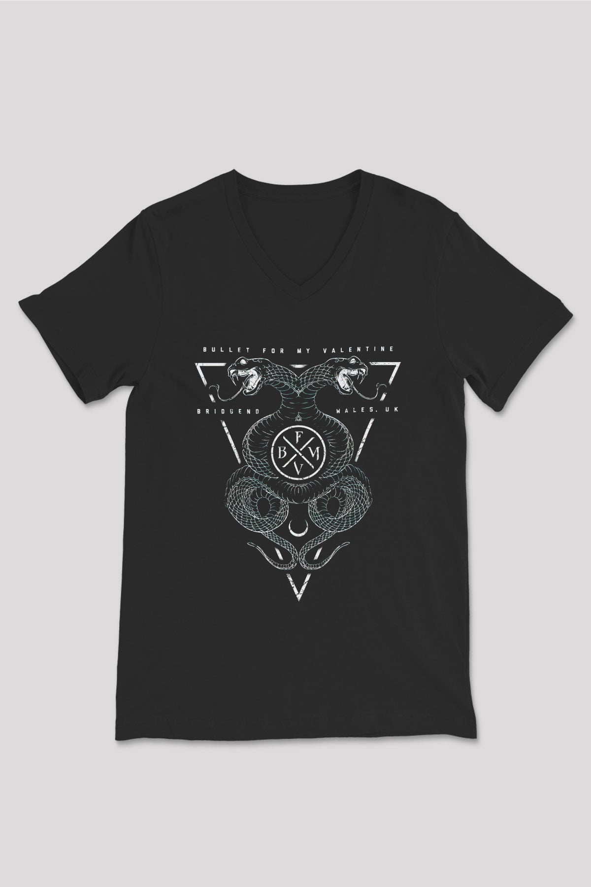 Bullet for My Valentine Siyah Unisex V Yaka Tişört T-Shirt