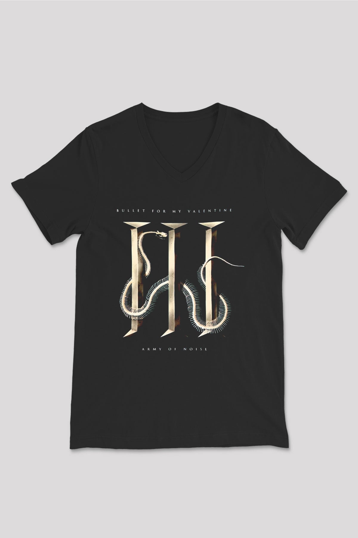 Bullet for My Valentine Siyah Unisex V Yaka Tişört
