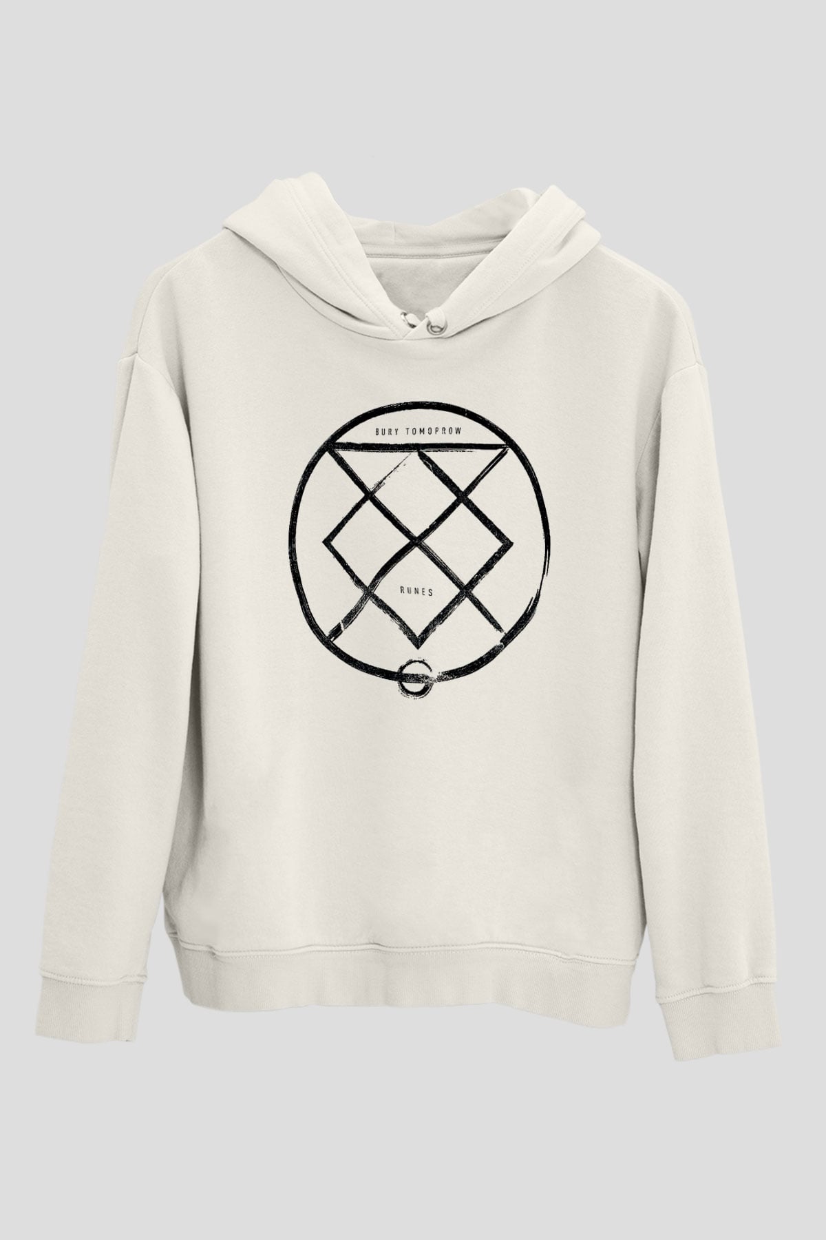 Bury Tomorrow Baskılı Beyaz Unisex Kapüşonlu Sweatshirt