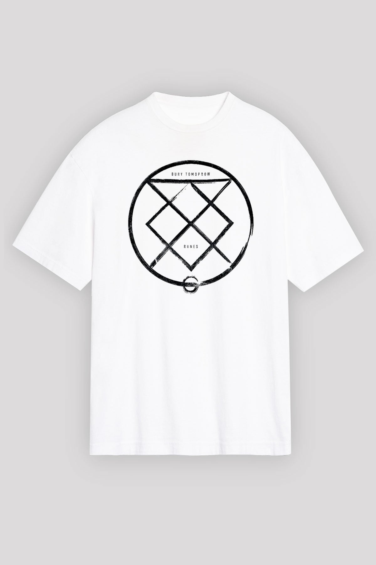 Bury Tomorrow Baskılı Beyaz Unisex Oversize Tişört - Tshirt